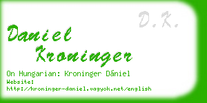 daniel kroninger business card