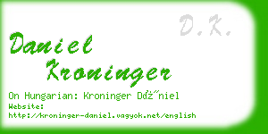 daniel kroninger business card